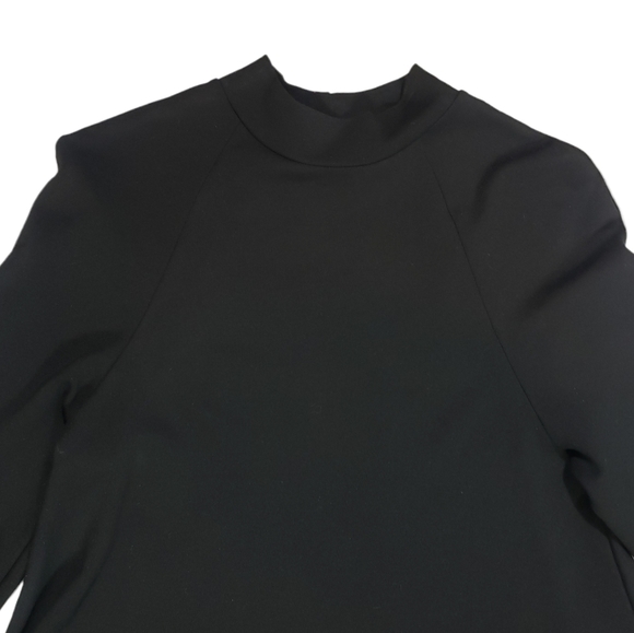 Nasty Gal Black Dress Size Small Mock Neck Long Sleeve Classic Jersey Stretch - Picture 5 of 10